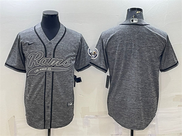 Custom Los Angeles Rams gray jersey