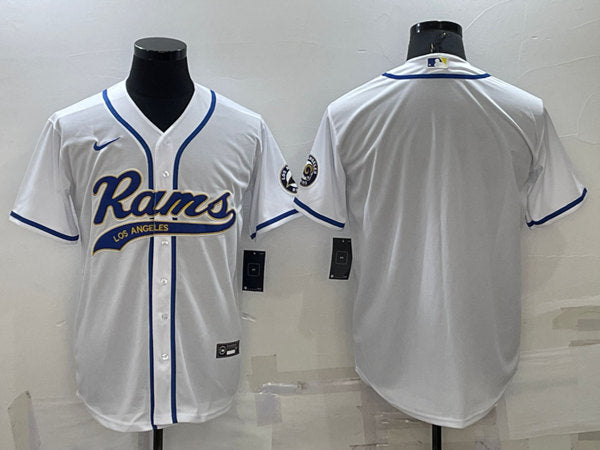 Custom Los Angeles Rams white jersey