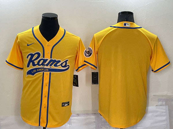 Custom Los Angeles Rams yellow jersey