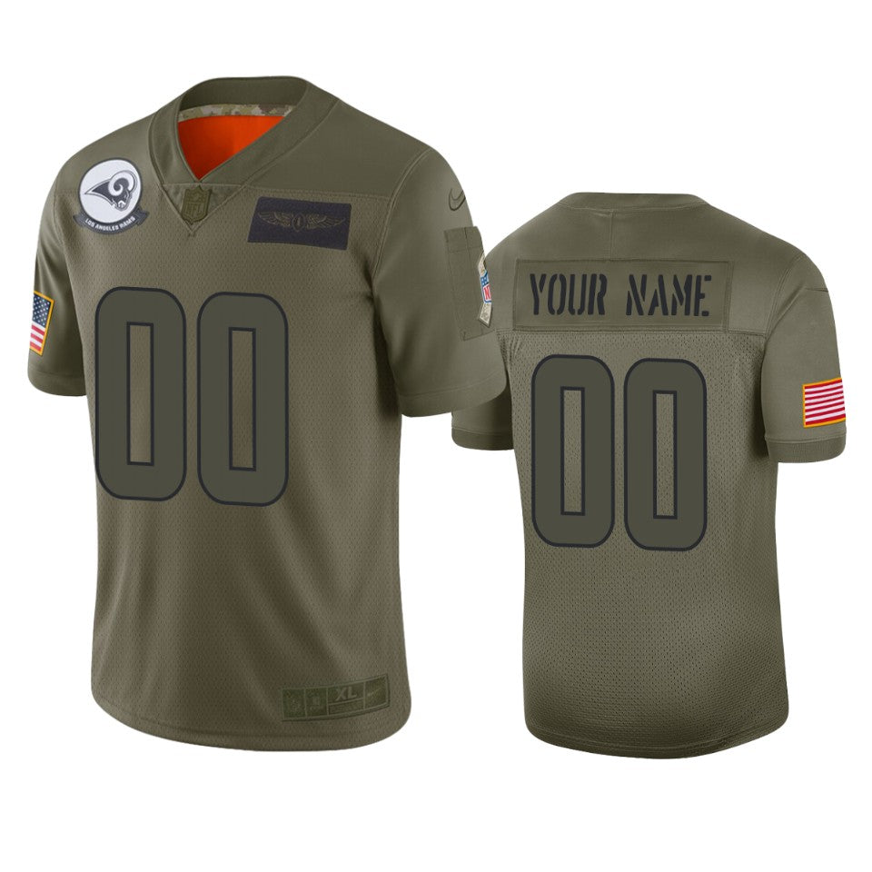 Custom Los Angeles Rams camo Salute To Service jersey
