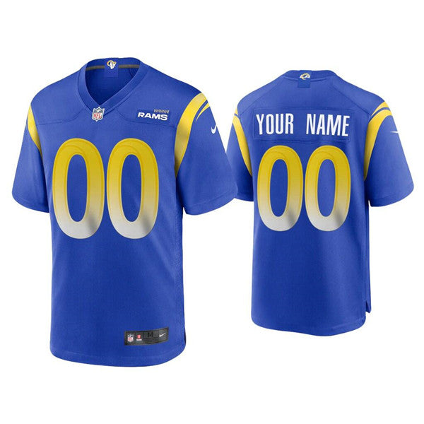 Custom Los Angeles Rams royal jersey