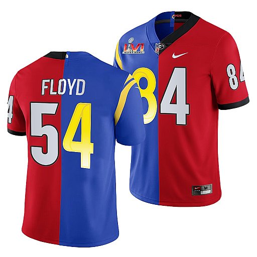X Georgia Bulldogs Los Angeles Rams red-royal Split jersey
