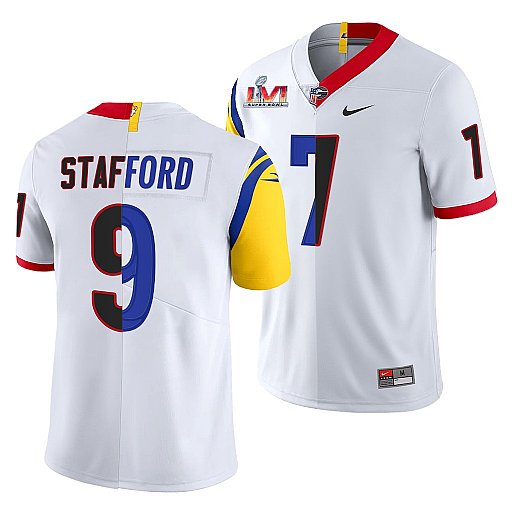 X Georgia Bulldogs Los Angeles Rams white Split jersey