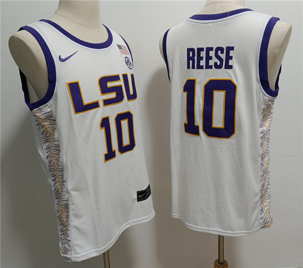Angel Reese LSU Tigers white jersey