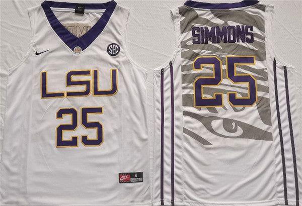Ben Simmons LSU Tigers white jersey