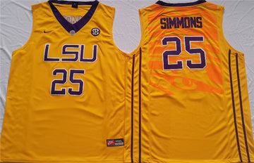 Ben Simmons LSU Tigers yellow jersey