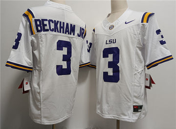 Odell Beckham Jr LSU Tigers white FUSE jersey