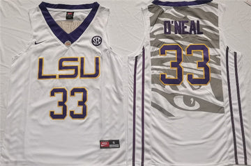 Shaquille O'Neal LSU Tigers white jersey