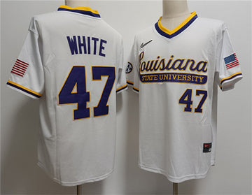 Tommy LSU Tigers white jersey