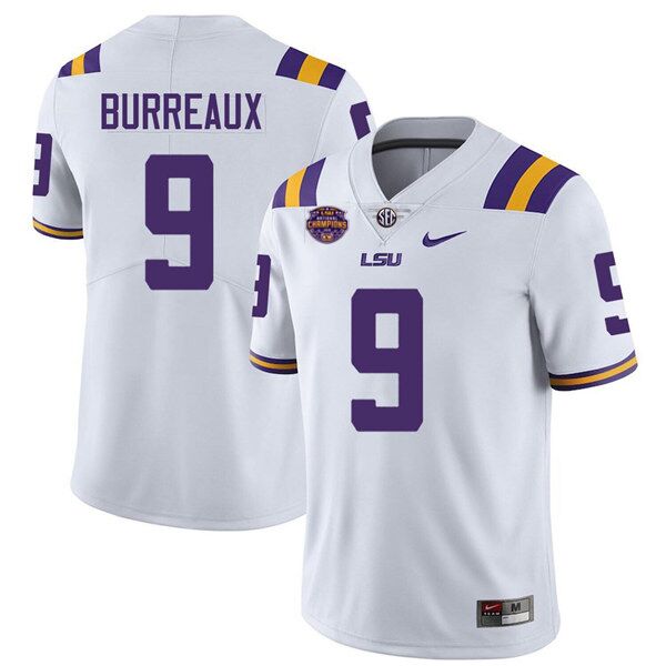Joe Burreaux LSU Tigers white jersey
