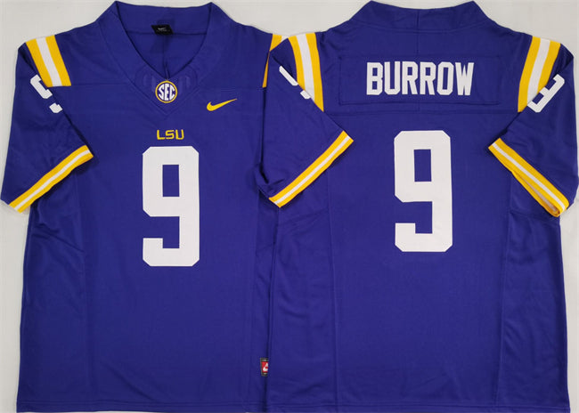 Joe Burrow LSU Tigers purple FUSE jersey