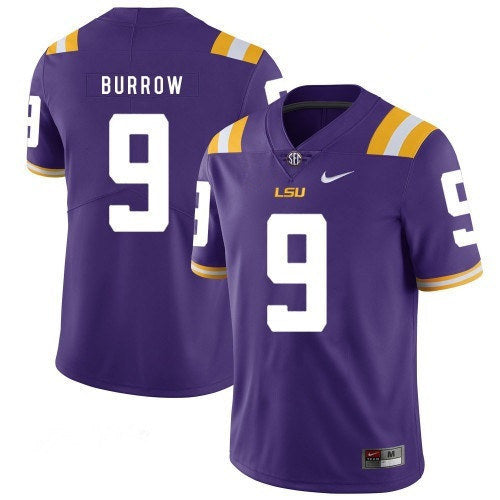 Joe Burrow LSU Tigers purple jersey