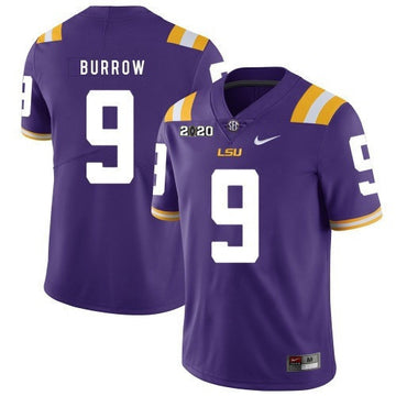 Joe Burrow LSU Tigers purple jersey