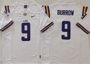Joe Burrow LSU Tigers white FUSE jersey