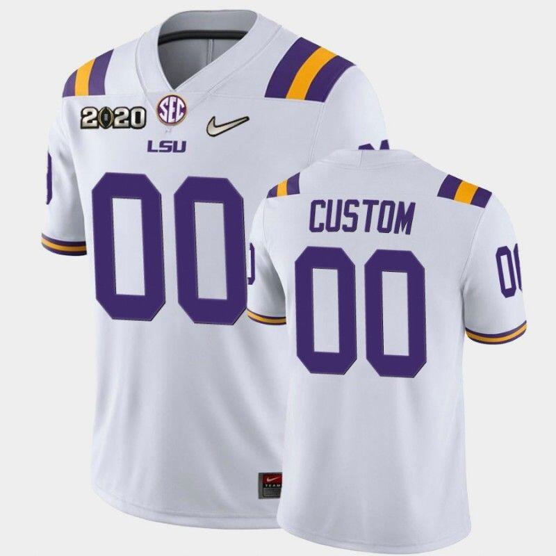 Custom LSU Tigers white jersey