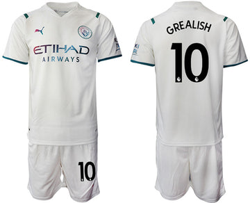 Jack Grealish Manchester City white Away jersey