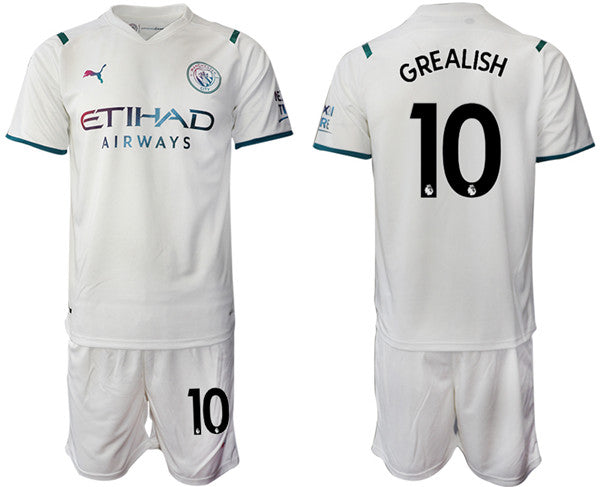 Jack Grealish Manchester City white Away jersey