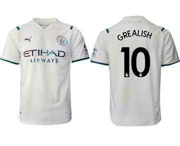 Jack Grealish Manchester City white Away jersey