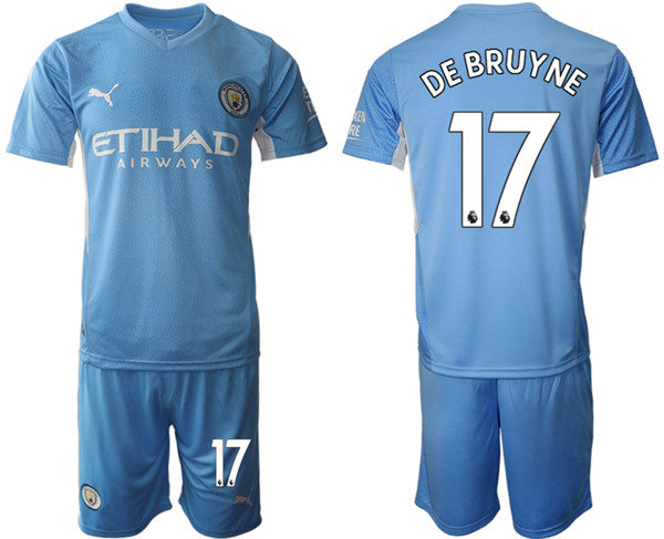 Kevin De Bruyne Manchester City blue Home jersey