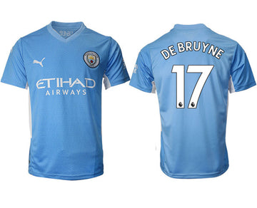 Kevin De Bruyne Manchester City blue Home jersey