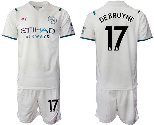 Kevin De Bruyne Manchester City white Away jersey