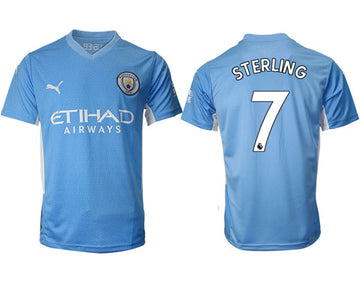 Raheem Sterling Manchester City blue Home jersey
