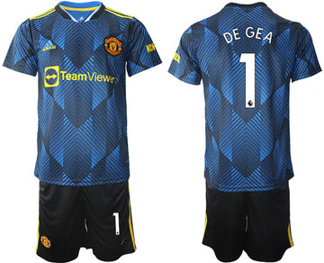 David de Gea Manchester United blue Away jersey