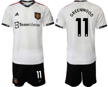 Greenwoond Manchester United white Away jersey