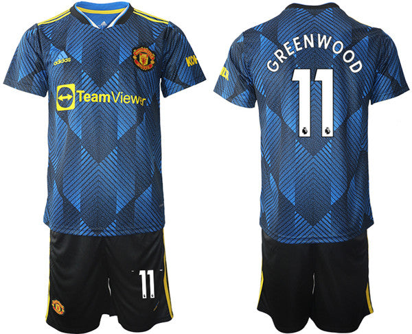 Mason Greenwood Manchester United blue Away jersey