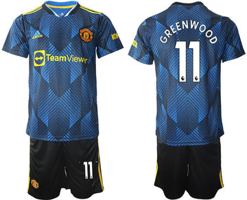 Mason Greenwood Manchester United blue Away jersey