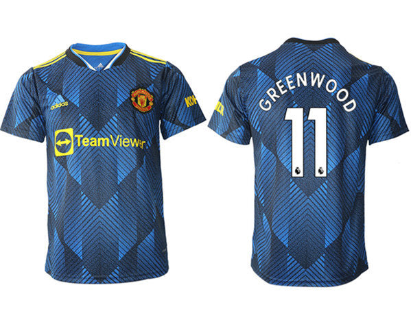 Mason Greenwood Manchester United blue Away jersey