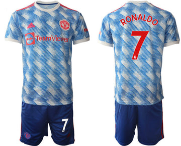Cristiano Ronaldo Manchester United blue Away jersey
