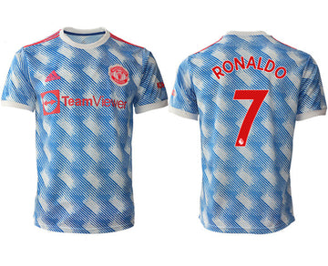Cristiano Ronaldo Manchester United blue Away jersey