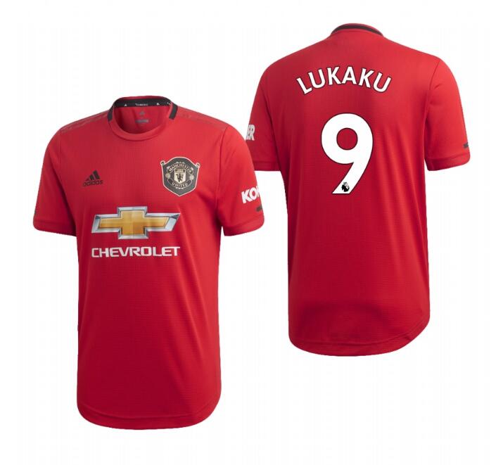 Romelu Lukaku Manchester United red Home jersey