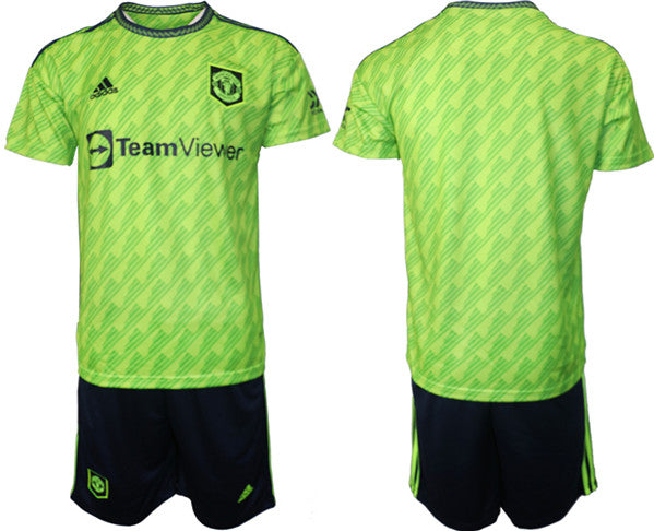 Custom Manchester United green Away jersey