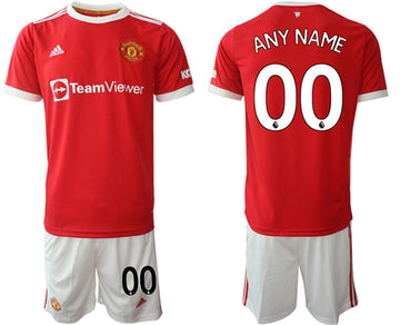 Custom Manchester United red Home jersey