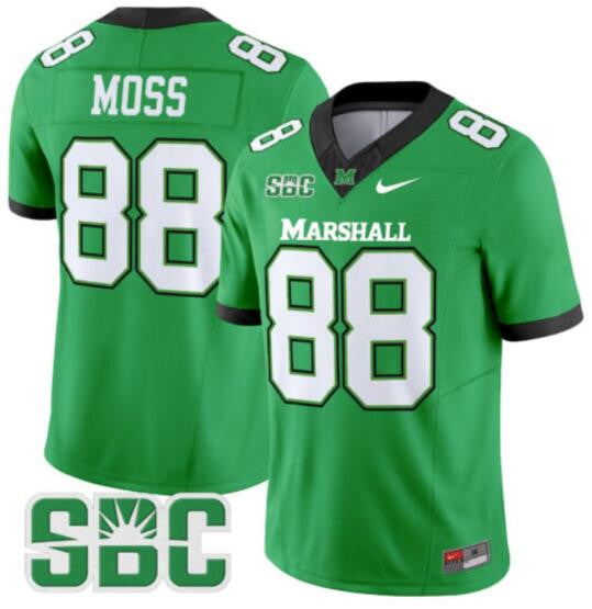 Randy Moss Marshall Thundering Herd green FUSE jersey