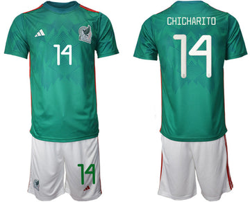 Chicharito Mexico National Team green Home jersey