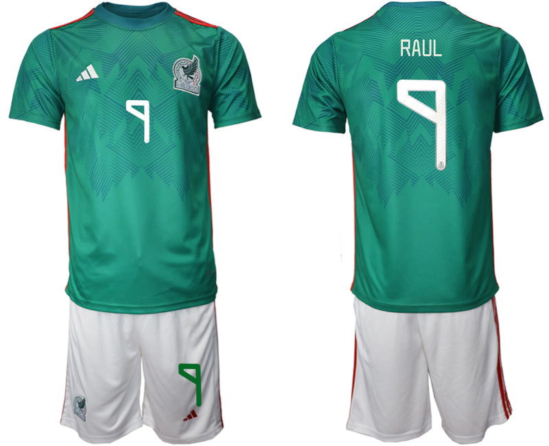 Raul Santos Mexico National Team green Home jersey