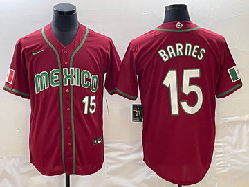 Austin Barnes Mexico Baseball red Classic jersey