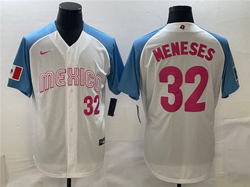 Joey Meneses Mexico Baseball white Classic jersey