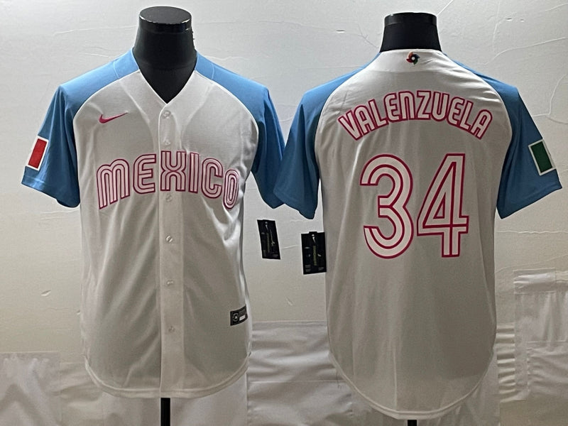 Fernando Valenzuela Mexico Baseball white Classic jersey