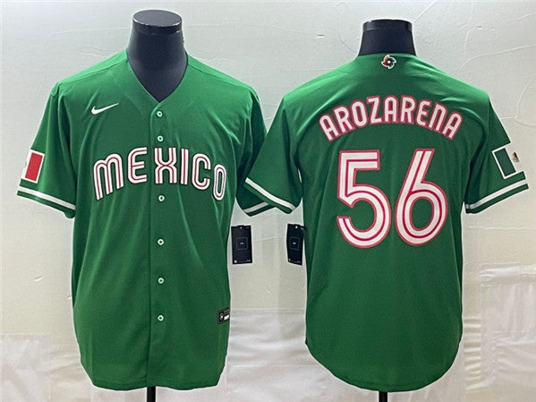 Randy Arozarena Mexico Baseball green Classic jersey