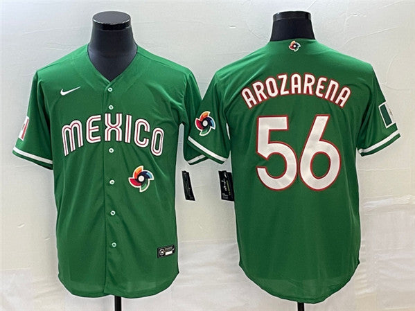 Randy Arozarena Mexico Baseball green Classic jersey