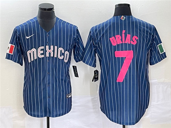 Julio Urias Mexico Baseball navy Classic jersey