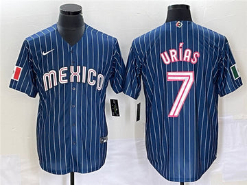 Julio Urias Mexico Baseball navy Classic jersey