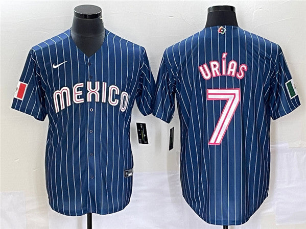 Julio Urias Mexico Baseball navy Classic jersey