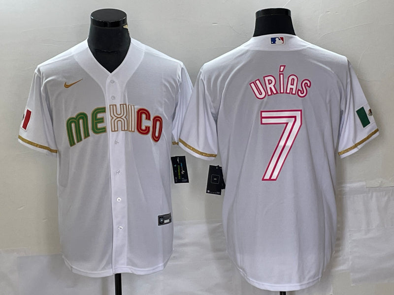 Julio Urias Mexico Baseball white Classic jersey