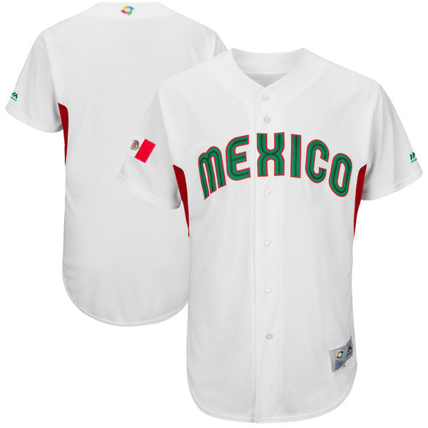Majestic Mexico Baseball white Classic jersey