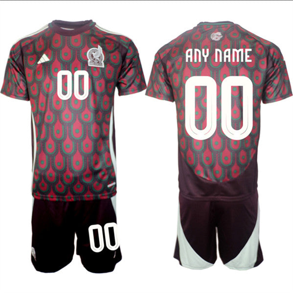 Custom Mexico National Team burgundy Home jersey
